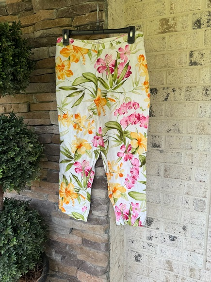 Tommy Bahama Pants - Tommy Bahama Floral Linen Pants-Size 6